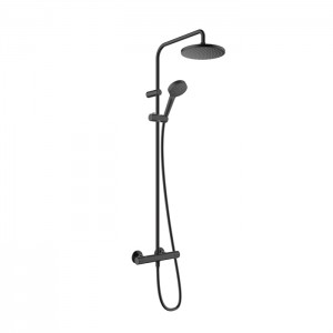 Hansgrohe Vernis Blend Душевая стойка с верхним душем 200 1jet с термостатом, цвет: матовый черный Hansgrohe Vernis Blend Душевая стойка с верхним душем 200 1jet с термостатом, цвет: матовый черный