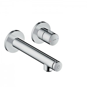 Axor Uno Встраиваемый смеситель для раковины, на 1 отв., излив 158мм, электронный, питание от сети, внешняя часть, цвет: хром