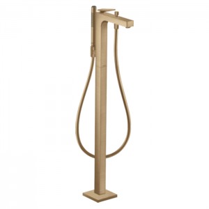 Axor Citterio Смеситель для ванны, напольный, с ручным душем, текстура, цвет: шлифованная бронза