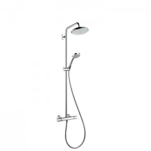 Hansgrohe Croma 220 Showerpipe Душевая стойка. состоит из: верхний душ, ручной душ, термостат для душа, штанга для душа, держатель для душа, цвет: хром Hansgrohe Croma 220 Showerpipe Душевая стойка. состоит из: верхний душ, ручной душ, термостат для душа, штанга для душа, держатель для душа, цвет: хром