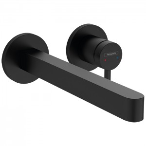 Hansgrohe Finoris Смеситель для раковины, встраиваемый, излив 22.8см., внешняя часть, цвет: черный матовый Hansgrohe Finoris Смеситель для раковины, встраиваемый, излив 22.8см., внешняя часть, цвет: черный матовый