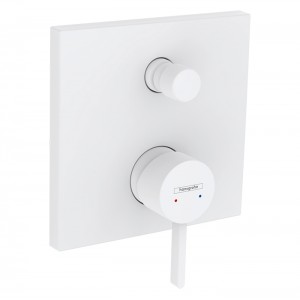 Hansgrohe Finoris Смеситель для душа, встраиваемый, с переключателем потоков на 2 положения, внешняя часть, цвет: белый матовый Hansgrohe Finoris Смеситель для душа, встраиваемый, с переключателем потоков на 2 положения, внешняя часть, цвет: белый матовый