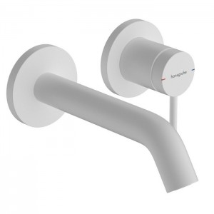 Hansgrohe Tecturis S Смеситель для раковины, настенный, цвет: белый матовый Hansgrohe Tecturis S Смеситель для раковины, настенный, цвет: белый матовый