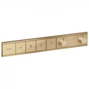 Hansgrohe RainSelect Смеситель для душа, встраиваемый, термостатический, 4 источника, цвет: шлифованная бронза Hansgrohe RainSelect Смеситель для душа, встраиваемый, термостатический, 4 источника, цвет: шлифованная бронза