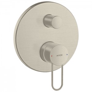 Axor Uno Встраиваемый смеситель для ванны однорычажный с защитой по станд. EN1717, внешняя часть, цвет: шлифованный никель
