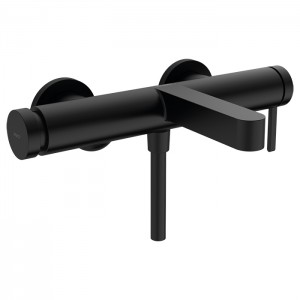 Hansgrohe Finoris Смеситель для ванны, настенный, цвет: черный матовый Hansgrohe Finoris Смеситель для ванны, настенный, цвет: черный матовый