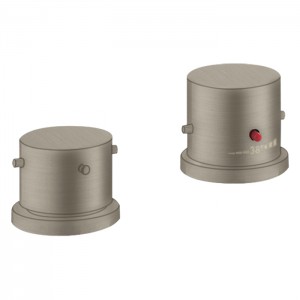 Axor Starck Смеситель на борт ванны, на 2 отв., термостатический, цвет: шлифованный никель