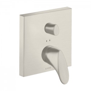 Axor Starck Organic Смеситель для ванны, встраиваемый, с переключателем на 2 потока, со защитной комбинацией, цвет: сталь