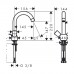 Hansgrohe Logis, Смеситель для раковины, поворотный излив, с донным клапаном, Цвет: хром