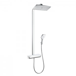 Hansgrohe Raindance Select 360 Showerpipe Душевая система, с верхним душем 36х19см, термостатический смеситель , с ручным душем, цвет: хром/белый Hansgrohe Raindance Select 360 Showerpipe Душевая система, с верхним душем 36х19см, термостатический смеситель , с ручным душем, цвет: хром/белый