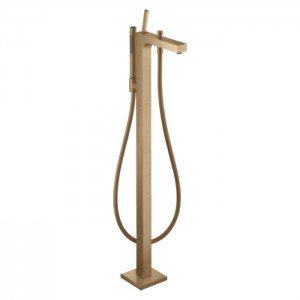 Axor Citterio Смеситель для ванны, напольный, с ручным душем, цвет: шлифованная бронза