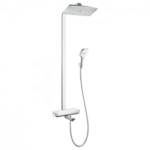 Hansgrohe Raindance Select 360 Showerpipe Душевая стойка с верхним душем 36х36см., термостатом и ручным душем, цвет: хром/белый Hansgrohe Raindance Select 360 Showerpipe Душевая стойка с верхним душем 36х36см., термостатом и ручным душем, цвет: хром/белый