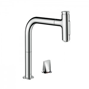 Hansgrohe Metris Select M71 Смеситель для кухни, 2 отв., с вытяжным изливом, цвет: хром Hansgrohe Metris Select M71 Смеситель для кухни, 2 отв., с вытяжным изливом, цвет: хром