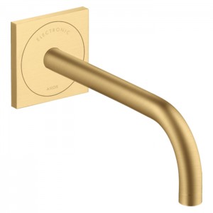 Axor Uno² Смеситель для раковины, встраиваемый, электронный, излив: 22.5см., цвет: шлифованное золото