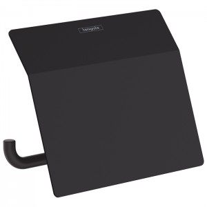 Hansgrohe AddStoris Держатель т/б с крышкой, цвет: черный матовый Hansgrohe AddStoris Держатель т/б с крышкой, цвет: черный матовый