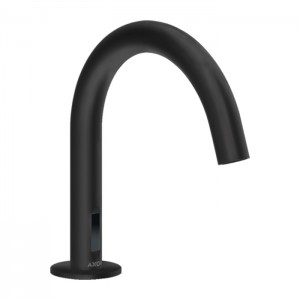 Axor Uno Смеситель для раковины, на 1 отв., электронный, с предустановкой температуры, работа от сети 230 V, цвет: черный матовый