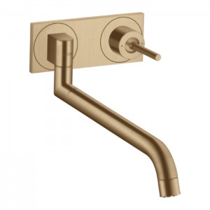 Axor Uno² Смеситель для кухни, встраиваемый, излив: 33см., цвет: шлифованная бронза