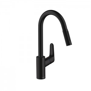 Hansgrohe Focus Кухонный смеситель 240, однорычажный, с вытяжным изливом 2jet, цвет: черный матовый Hansgrohe Focus Кухонный смеситель 240, однорычажный, с вытяжным изливом 2jet, цвет: черный матовый