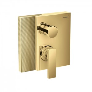 Axor Edge Смеситель для ванны, встраиваемый, алмазная огранка, внешняя часть, цвет: золото