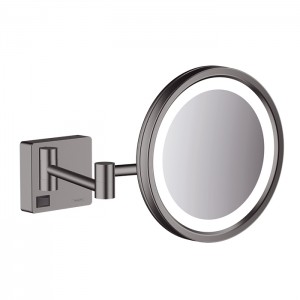 Hansgrohe AddStoris Косметическое зеркало с LED подсветкой, цвет: шлифованный черный хром Hansgrohe AddStoris Косметическое зеркало с LED подсветкой, цвет: шлифованный черный хром