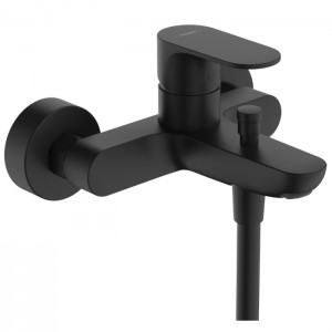 Hansgrohe Rebris S Смеситель для ванны, настенный, цвет: черный матовый Hansgrohe Rebris S Смеситель для ванны, настенный, цвет: черный матовый