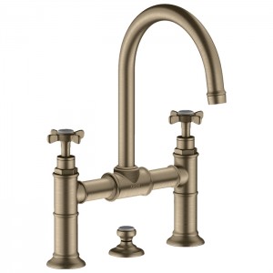 Axor Montreux, Смеситель для раковины 220,с двумя рукоятками, с донным клапаном, цвет: никель шлифованный