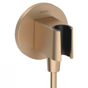 Hansgrohe FixFit S Шланговое подключение с держателем ручного душа, цвет: шлифованная бронза Hansgrohe FixFit S Шланговое подключение с держателем ручного душа, цвет: шлифованная бронза