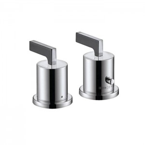 Axor Citterio, Термостат на край ванны, на 2 отверстия, с рычаговыми рукоятками, внешняя часть, цвет: хром