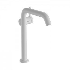 Hansgrohe Tecturis S Смеситель для раковины 240 Fine CoolStart EcoSmart+, однорычажный, для умывальников со сливным гарнитуром Push-Open, цвет: матовый белый Hansgrohe Tecturis S Смеситель для раковины 240 Fine CoolStart EcoSmart+, однорычажный, для умывальников со сливным гарнитуром Push-Open, цвет: матовый белый