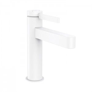 Hansgrohe Finoris Смеситель для раковины, однорычажный, 110 со сливным клапаном Push-Open, цвет: матовый белый Hansgrohe Finoris Смеситель для раковины, однорычажный, 110 со сливным клапаном Push-Open, цвет: матовый белый
