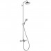 Hansgrohe Croma Душевая система Showerpipe: верхний душ 220 1jet, ручной душ, термостат для ванны, штанга для душа, держатель, излив 186мм, цвет: хром