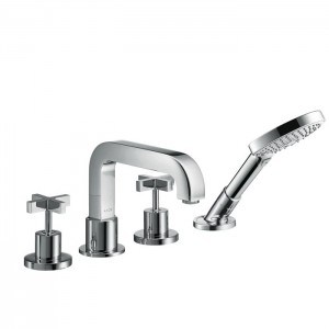 Axor Citterio смеситель для ванны, ручки крестом в щитке, на 4 отв. внешняя часть, цвет: хром