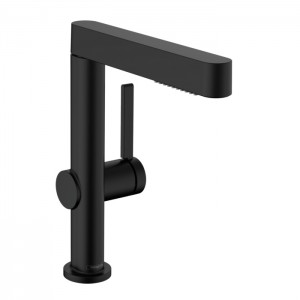 Hansgrohe Finoris Смеситель для раковины, 1 отв., с донным клапаном Push-Open, цвет: черный матовый Hansgrohe Finoris Смеситель для раковины, 1 отв., с донным клапаном Push-Open, цвет: черный матовый