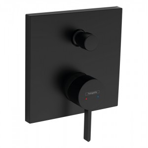 Hansgrohe Finoris Смеситель для душа, встраиваемый, с переключателем потоков на 2 положения, внешняя часть, цвет: черный матовый Hansgrohe Finoris Смеситель для душа, встраиваемый, с переключателем потоков на 2 положения, внешняя часть, цвет: черный матовый