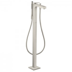 Axor Citterio Смеситель для ванны, напольный, с ручным душем, текстура, цвет: сталь