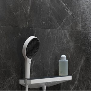 Hansgrohe Rainfinity Шланговое соединение с держателем для душа Porter 500 и полкой L, цвет: белый Hansgrohe Rainfinity Шланговое соединение с держателем для душа Porter 500 и полкой L, цвет: белый
