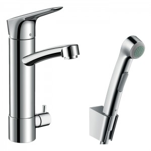 Hansgrohe Talis Смеситель для раковины, на 1 отв., с ручной лейкой, цвет: хром Hansgrohe Talis Смеситель для раковины, на 1 отв., с ручной лейкой, цвет: хром