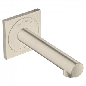 Axor Uno Смеситель для раковины, встраиваемый, излив: 16.1см., электронный, цвет: шлифованный никель