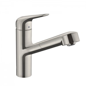 Hansgrohe Focus Смеситель для кухни, однорычажный, , на 1 отв., с выдвижной лейкой, 50см. мax., цвет: сталь Hansgrohe Focus Смеситель для кухни, однорычажный, , на 1 отв., с выдвижной лейкой, 50см. мax., цвет: сталь