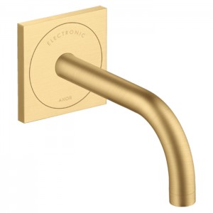 Axor Uno² Смеситель для раковины, встраиваемый, электронный, излив: 16.5см., цвет: шлифованное золото
