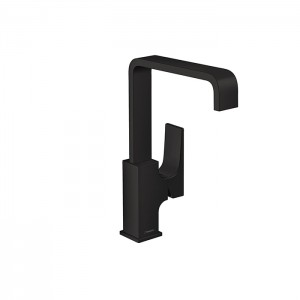 Hansgrohe Metropol Смеситель для раковины 230, на 1 отв, с донным клапаном, излив 165мм, цвет: черный матовый Hansgrohe Metropol Смеситель для раковины 230, на 1 отв, с донным клапаном, излив 165мм, цвет: черный матовый