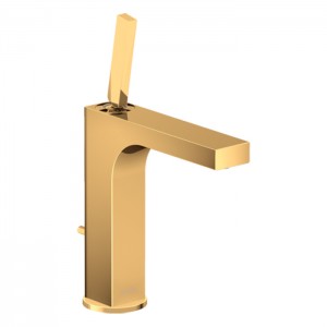 Axor Citterio, Смеситель для раковины 160, на 1 отв., с донным клапаном, цвет: полированное золото