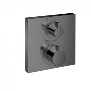 Hansgrohe Ecostat Square Термостат для душа, 2 источника, внешняя часть, цвет: шлифованный черный хром Hansgrohe Ecostat Square Термостат для душа, 2 источника, внешняя часть, цвет: шлифованный черный хром