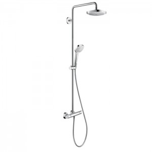 Hansgrohe Croma Select E 180 Showerpipe Душевая система, верхний душ 187мм, с ручным душем и смесителем, цвет: белый/хром Hansgrohe Croma Select E 180 Showerpipe Душевая система, верхний душ 187мм, с ручным душем и смесителем, цвет: белый/хром