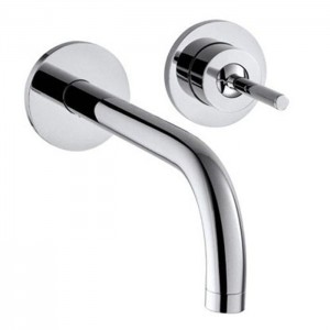 Axor Uno 2, Смеситель для раковины, однорычажный, с панелью и изливом 165 мм, СМ, цвет: хром