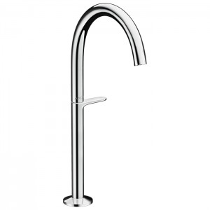 Axor One Смеситель для раковины, 1 отв., излив h260мм, Select, со сливом push-open, цвет: хром