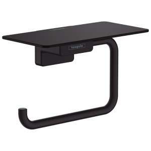 Hansgrohe AddStoris Держатель т/б с полкой, цвет: черный матовый Hansgrohe AddStoris Держатель т/б с полкой, цвет: черный матовый