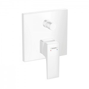 Hansgrohe Metropol Встраиваемый смеситель для ванны с переключателем, внешняя часть, цвет: белый матовый Hansgrohe Metropol Встраиваемый смеситель для ванны с переключателем, внешняя часть, цвет: белый матовый