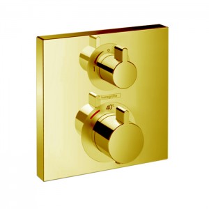 Hansgrohe Ecostat Square Термостат для душа, 2 источника, внешняя часть, цвет: золото Hansgrohe Ecostat Square Термостат для душа, 2 источника, внешняя часть, цвет: золото