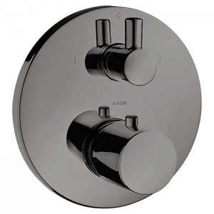 Axor Uno Смеситель для душа, встраиваемый, термостат , 2 потребителя, внешняя часть, цвет: черный хром
